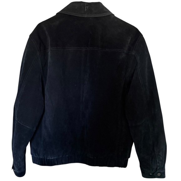 JOHN ASHFORD Men’s Suede Bomber Jacket Black - Picture 3 of 8